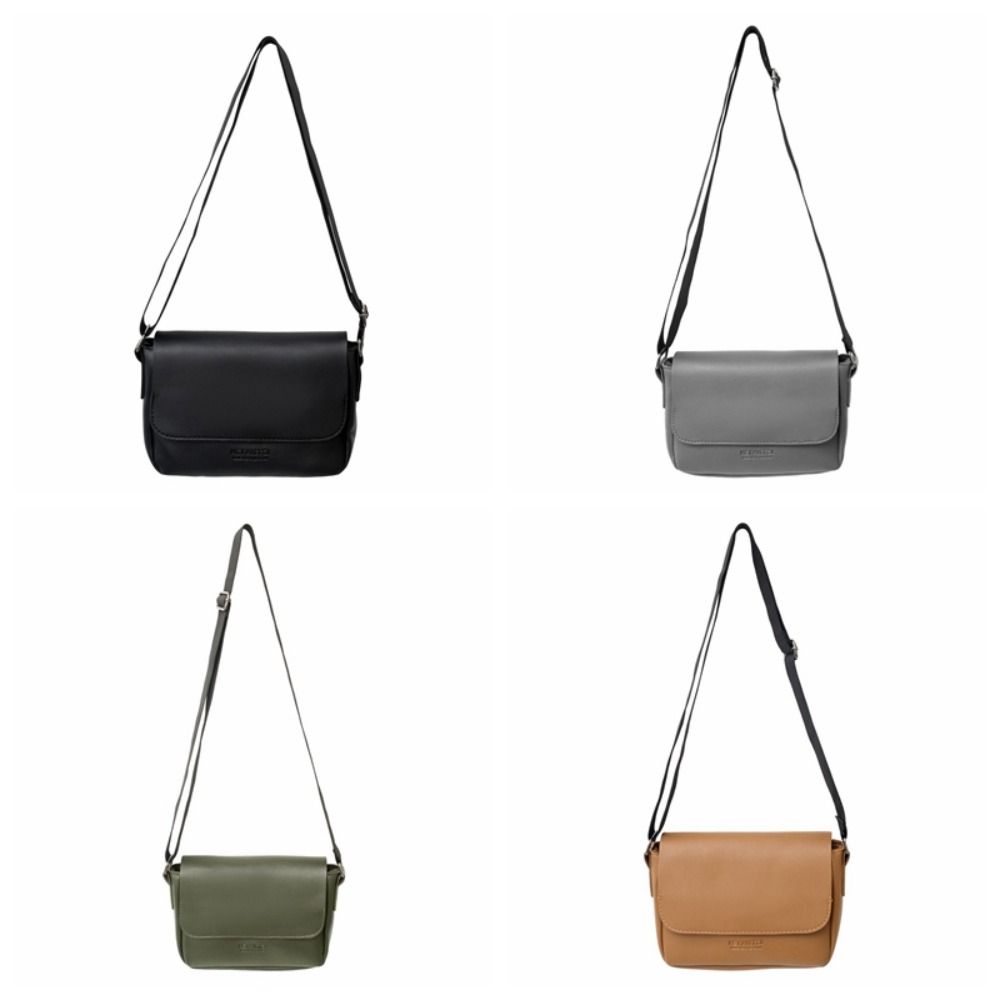 Rectangular Men Crossbody Bag PU Leather Shoulder Bag Fashion Women Messenger Bag Camping