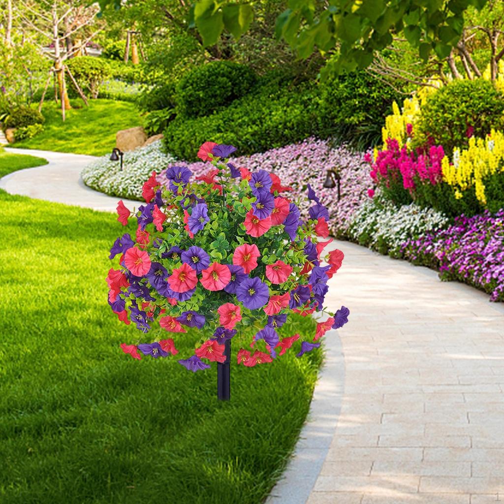 Искусственный цветок ипомеи газон колышек украшение двора реалистичное многоцелевое для внутреннего и наружного использования