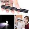 Мини-фонарик светодиодный телескопический фокусирующий ручка-лампа с зажимом для ручки из алюминиевого сплава, небольшой фонарик