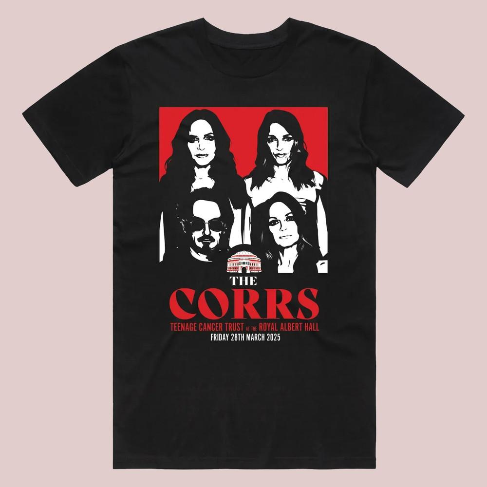 Футболка унисекс The Corrs Band с коротким рукавом, хлопок, все размеры, черная, UR439