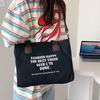 New Canvas Bag Large-capacity Student Tutoring Portable Tote Bag High-value Trendy Crossbody Shoulder Women's Bag