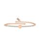 Rose Gold Brass Bracelet With Clear Crystal LPS05AQC03 For Women