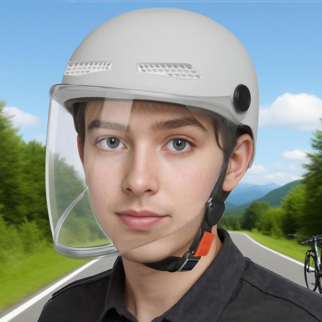 Шлем-половинка Маленький мотоциклетный шлем Открытый шлем Защита от солнца Ретро Быстросъемная шляпа Для женщин Молодежи Езды на мотоцикле Мотороллере