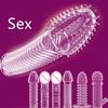 1Pc Penis Condom Male Enlargement for Men Delay Spray Massager Cock Ring Cover Adult Sex Toys