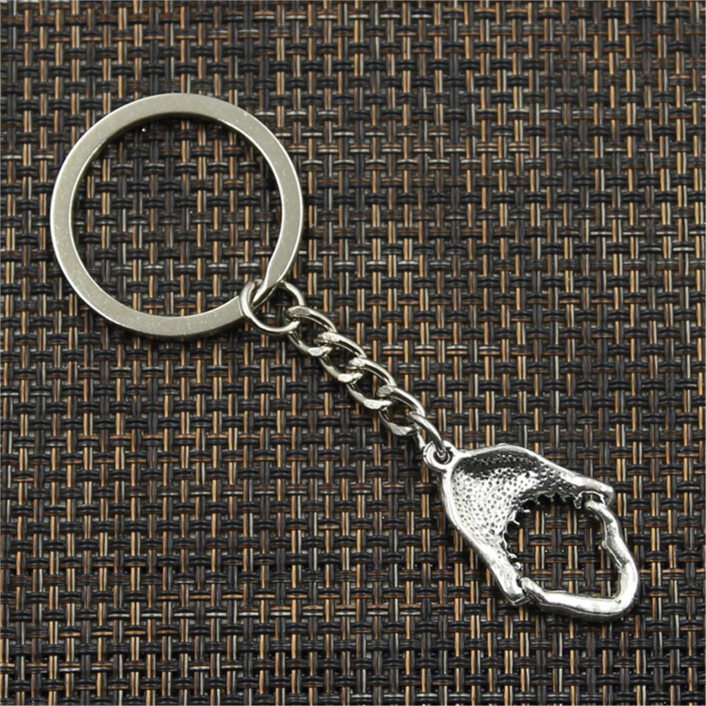Fashion Opens Closes Teeth Mouth 30x28mm Pendant 30mm Key Chain Bronze Men Car Gift Keychain