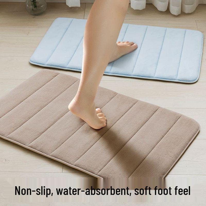 Thick Absorbent Bathroom Mat - Multi-Purpose Floor, Door, and Bedroom Carpet Mat