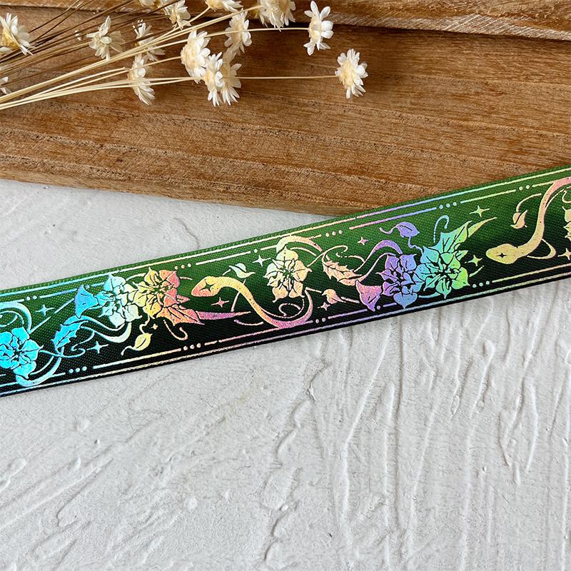 2,5 см x 4,5 м/рулон Упаковочные ленты Декоративные Разноцветные Брошь Значок Рисунок горячего тиснения Головной убор Шляпа Мультяшная Подарочная коробка