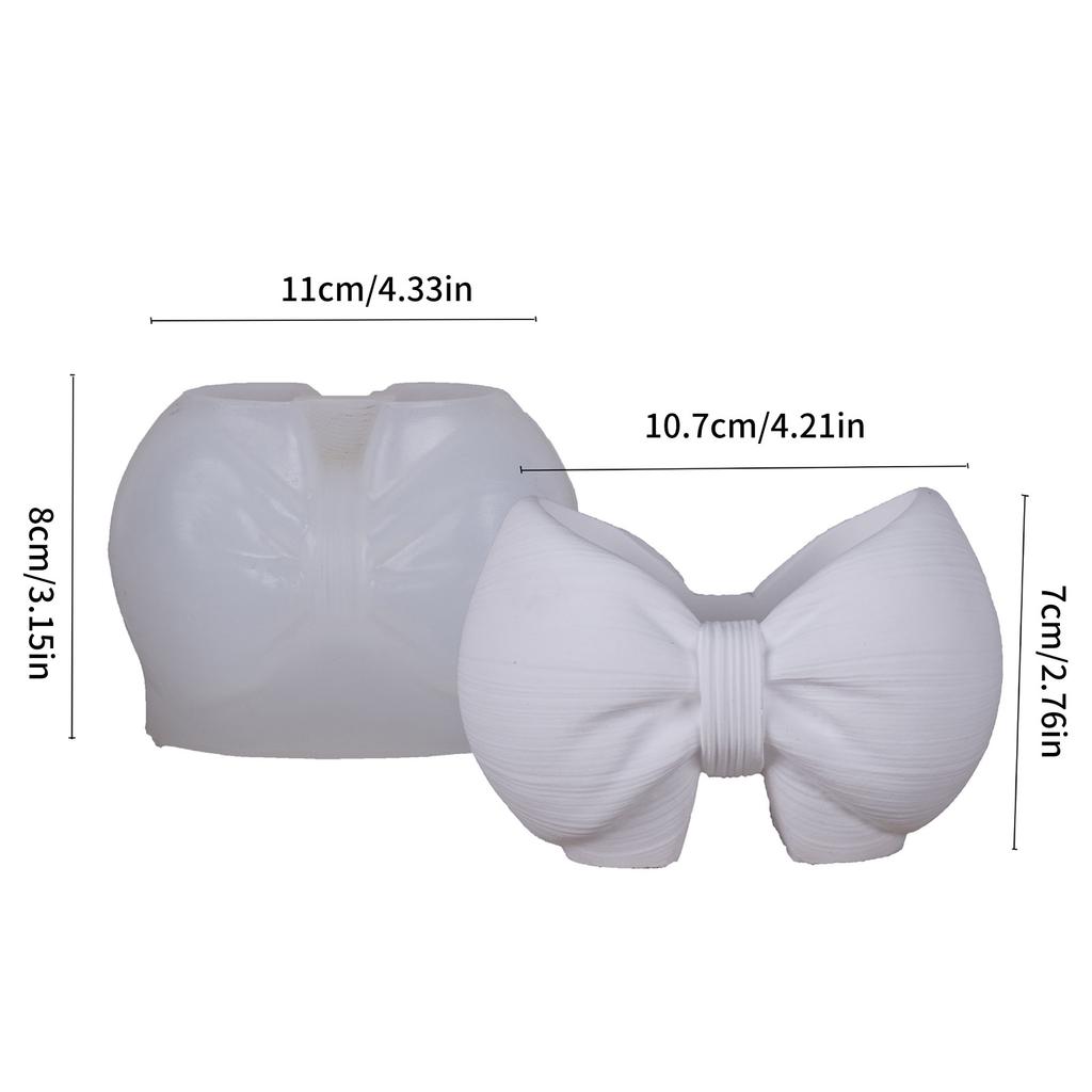 Форма для кашпо с бантом, силиконовая, для смолы, цемента, бетона, поделок, DIY, изготовление ювелирных изделий, украшение дома, подарок