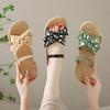 Floral Slippers Women's Summer Ladies Flat-bottomed Non-slip Women's Sandals Beach Shoes