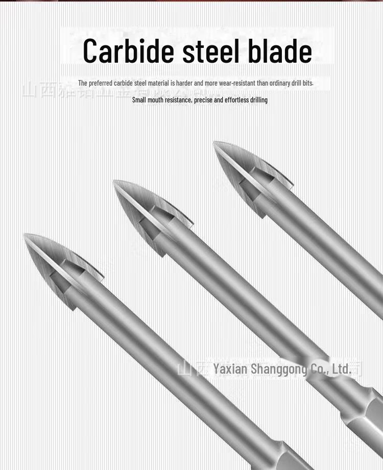 Четырехгранное твердосплавное крестовое сверло для плитки, камня, бетона и стекла