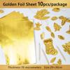10 листов Набор для рукоделия из фольги ручной работы с мерцающим золотом и серебром Рождественская живопись Гравировка Монтаж Изготовление художественных украшений