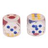 2шт. Пластиковые кубики прозрачные водонепроницаемые антиоксидантные цифры точки 6-гранные кубики для настольных игр