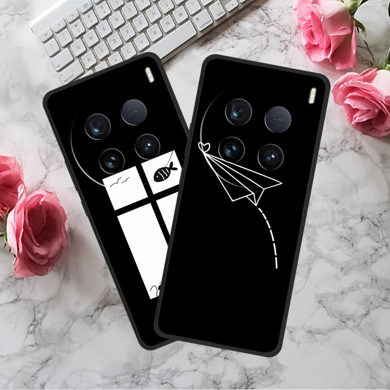 Простой противоударный чехол из ТПУ однотонный для Vivo X100 Ultra 5G