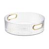 Transparent 360° Rotating Storage Tray Round Fruit Plate Desktop Small Items Jewelry Display Plate Turntable Organizer