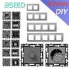 BSEED Переключатель Модули DIY Умный выключатель Световой Выключатель Детали Белая Стеклянная Рамка DIY Комбинация Настенные Розетки USB Зарядка Кнопка Серия E