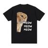 Talking Cat Cute Meme T Shirt for Unisex Women Fashion Short Sleeve Funny Unisex T Shirts O-Neck Oversized Kawaii T-shirt Tops Summer Top