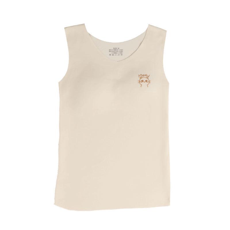 Girls' Seamless Thermal Vest with Chest Pad - Autumn/Winter