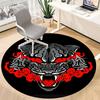 1pc Tiger Flames Office Round Area Rug, Under Office Chairs Bedroom Living Room Home Decor, Room Deco, Available in Various Sizes