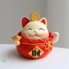Украшение Lucky Cat, мелодия удачи, орнамент из смолы, изысканная статуя мультяшного кота, домашний офис