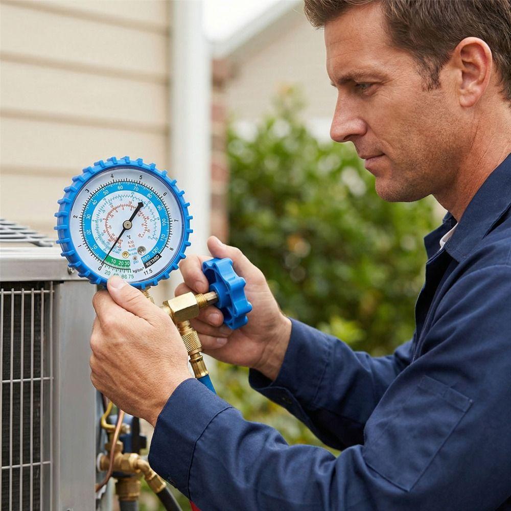 Low Side Single Manifold Refrigerant Pressure Gauge  Cooling Agent Charging