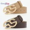 Металлическая пряжка Простой повседневный декоративный ремень для джинсов с двойной буквой G Ремень для ретро-платья для женщин