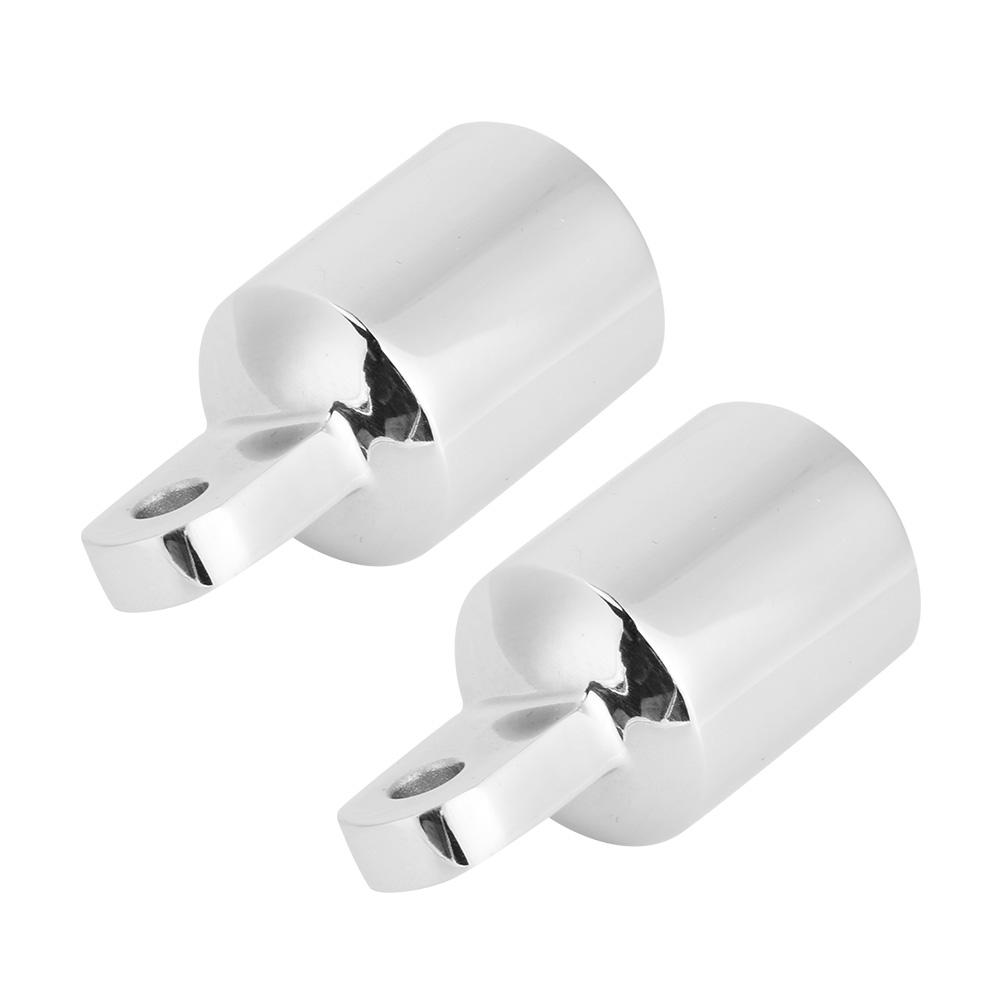 2pcs Stainless Steel Top Eye End Slide Cap 22mm 0.9in Hardware Accessories for Marine Boat