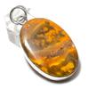 Bumblebee Jasper Gemstone 925 Sterling Silver Jewelry Pendant 2.25" d5L05