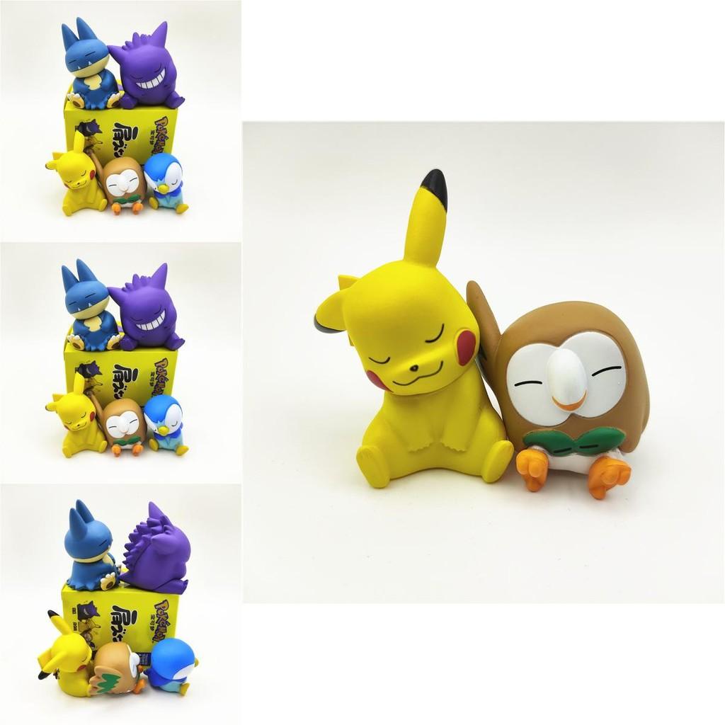 Adorable Pvc Pikachu And Snorlax Figurines Shoulder To Shoulder Anime Toy Set