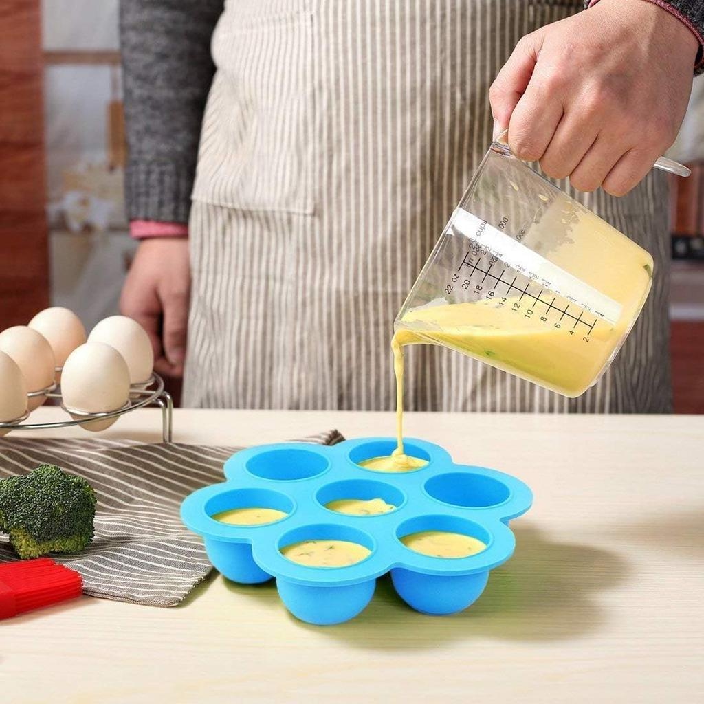 2 Pack Silicone Egg Bites Mold for Instant Pot Accessories - Fits Instant Pot 5,6,8 Qt Pressure Cooker Baby Food Freezer Tray with Lid Reusable