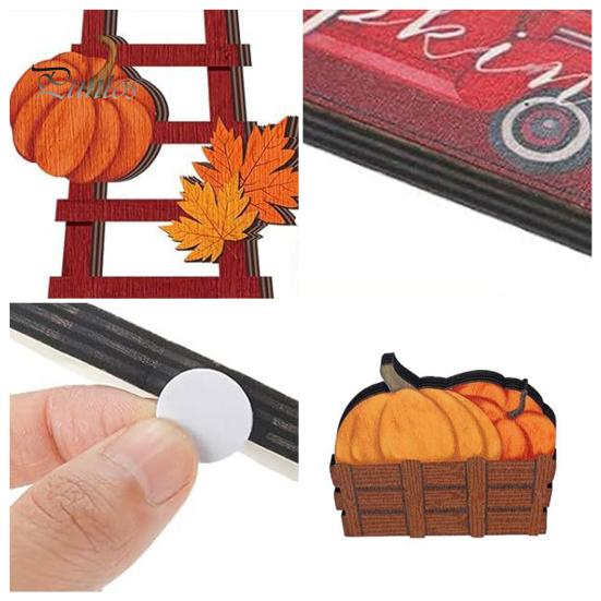 Осенний многоярусный декоративный набор для подносов, деревянная фигурка гнома в виде тыквы на День благодарения, кленовый лист, фермерский дом, осенний урожай, табличка на стол для осенних вечеринок, домашний декор