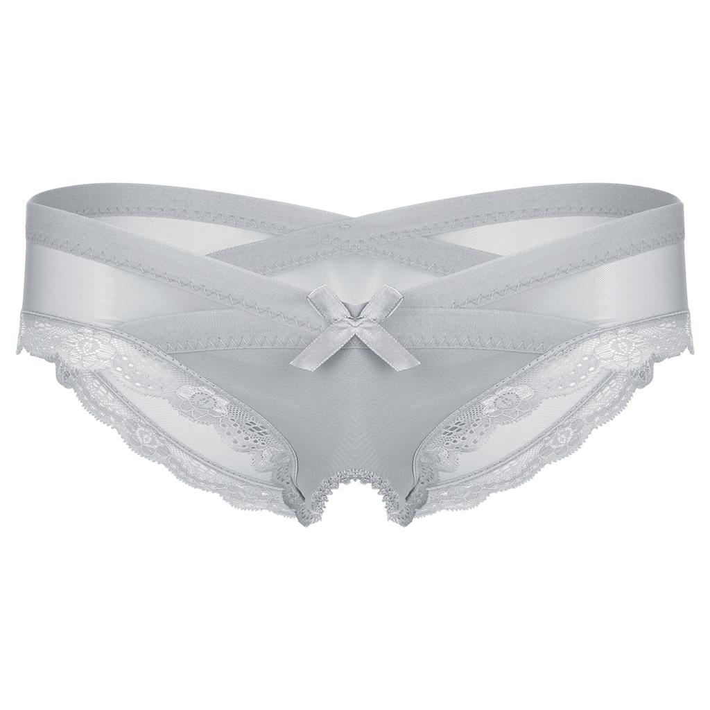 Мужские прозрачные сетчатые трусы с кружевной отделкой, с низкой талией, с вырезами, нижнее белье для переодевания