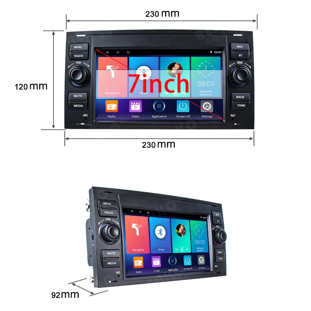 REAKOSOUND Android-плеер Автомобильный плеер для Ford Автомобильный радиоприемник Android Радио Автомагнитола Автомобильная стереосистема Автомобильный радиоприемник MP5 GPS Зеркальная связь заднего вида BT FM
