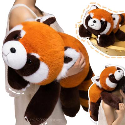 50/60/80 см Симуляция Высокое качество Каваи Енот Плюшевая кукла Подушка Милая Красная панда Плюшевая игрушка Домашний декор Подарок для мальчиков и девочек
