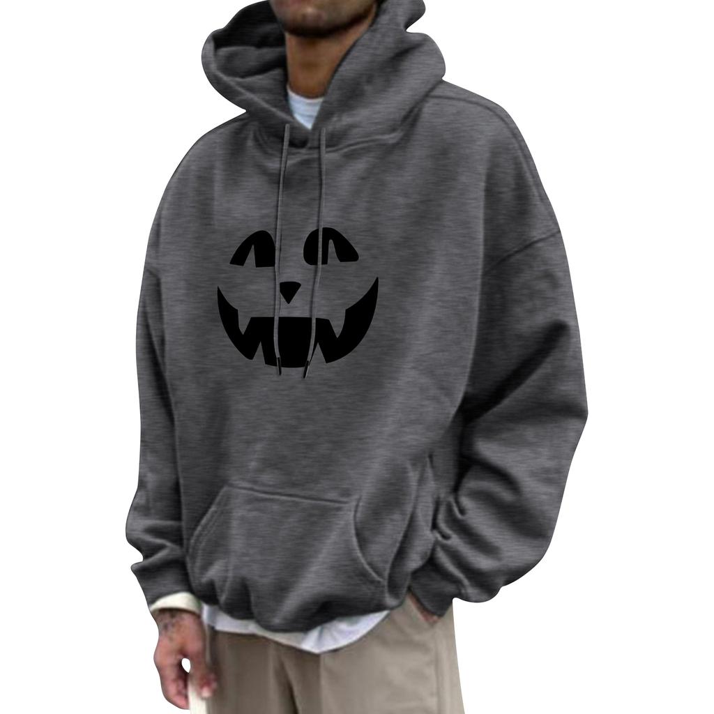 Унисекс Повседневный Модный Топ с Толстовкой на Шнурке и Принтованной Толстовкой