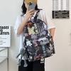 Junior High School Students Cartoon Graffiti School Bag Men Women Travel Backpack Student School Bag
