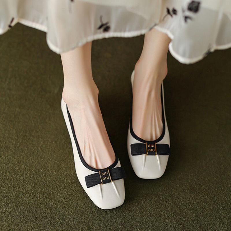 Модные офисные туфли с бантом на низком каблуке, элегантные туфли для женщин 2024 года, женская летняя обувь с квадратным носком, последняя нескользящая обувь, элегантная, горячая