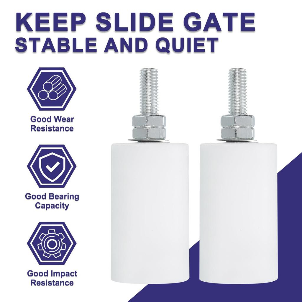 Uxcell 8 шт. 2,7" Нейлоновый роликовый узел поддержки ворот для раздвижных и откатных ворот, Универсальные дверные шкивы, Белый