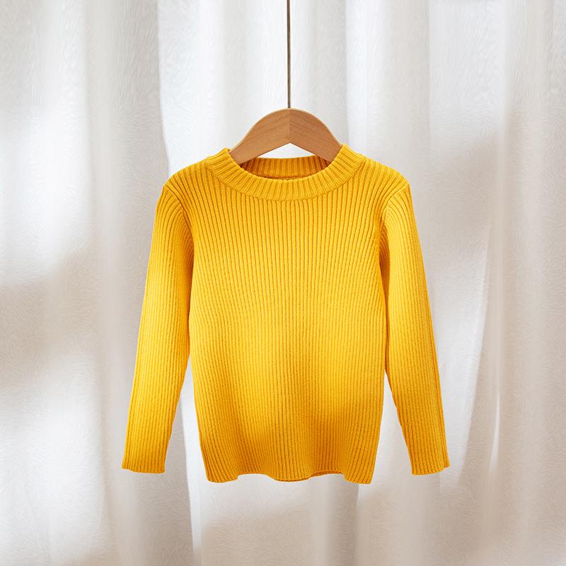 Детский свитер для младенцев, осенне-зимний новый повседневный универсальный трикотаж с круглым вырезом для мальчиков и девочек-подростков, розово-синие пуловеры для детей