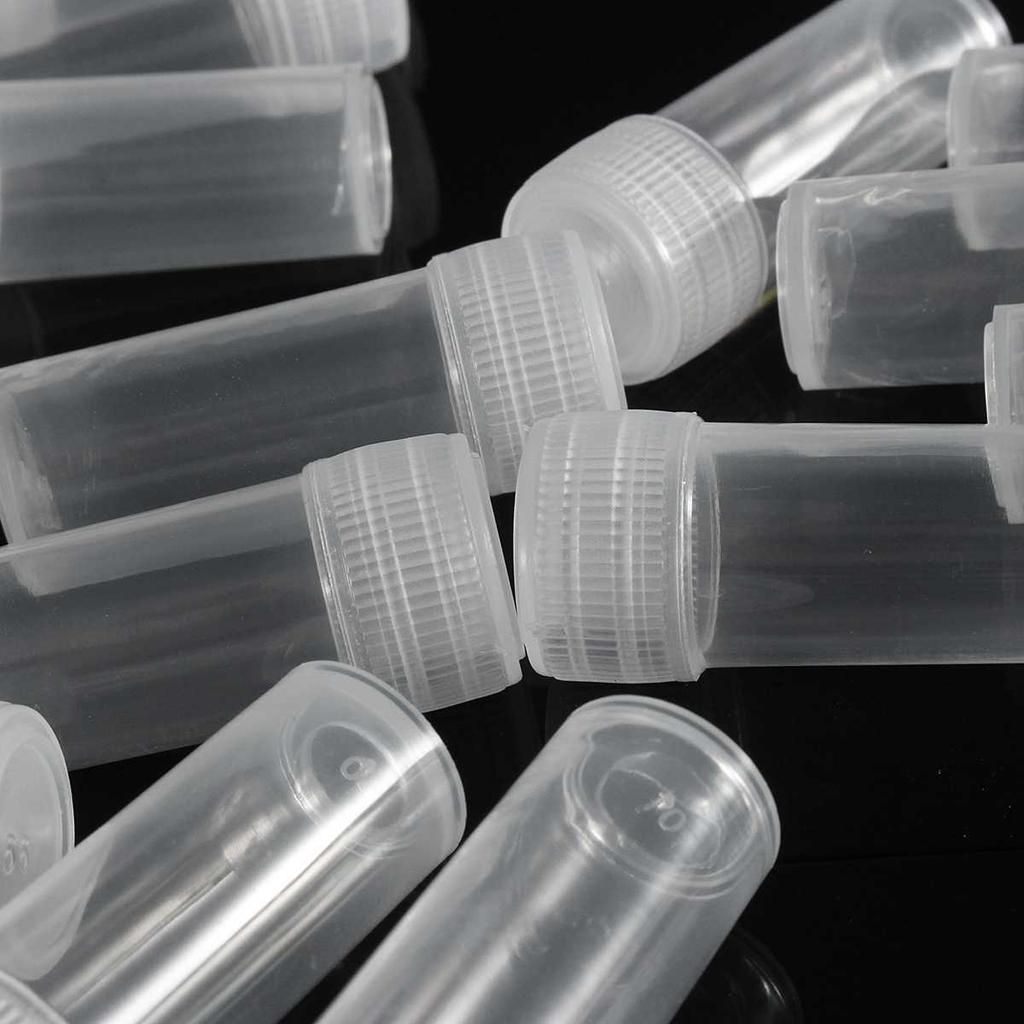 10 шт./20 шт. 5 мл пластиковые пробирки флаконы контейнер для образцов порошок ремесло бутылки с завинчивающейся крышкой для офиса и школы химические принадлежности