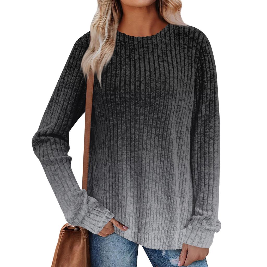 Женский зимний топ с круглым вырезом из легкого хлопка с начесом и принтом в стиле колор-блок