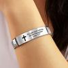 Stainless Steel/PVC Family Friendship Bracelet Adjustable Bible Verse Bracelet  Faith Gifts