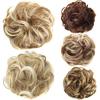 Famous Beautyful Lady Wavy Bud Synthetic Extension Hair Bun Curly Chignon Hairpieces