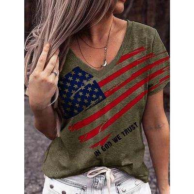 Модная женская футболка с V-образным вырезом, летние повседневные топы с коротким рукавом, универсальные узоры в полоску, свободная женская одежда большого размера