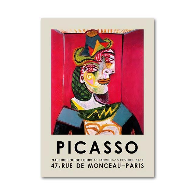 Выставка «Абстрактная девушка Пикассо» Красочные современные плакаты и гравюры, настенные росписи и картины маслом