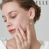 Городские серьги-анклеты с цепочкой 14K (Золотая булавка) ELGPEE384