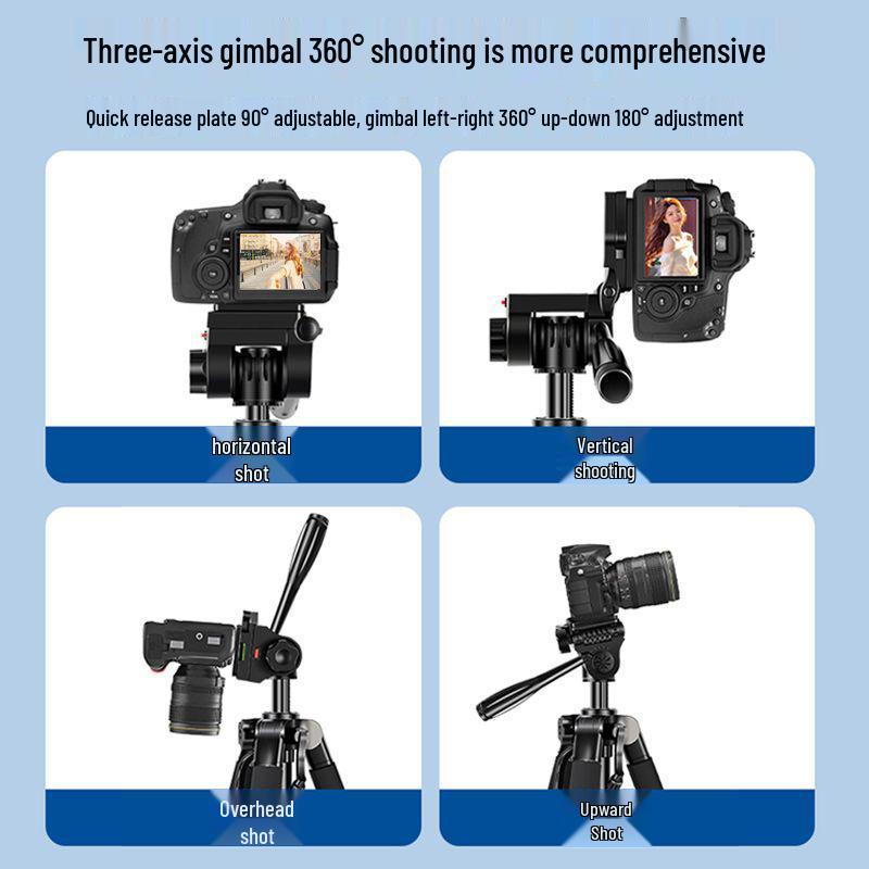 Professional DSLR Camera Phone Floor Stand & Tripod for Live Streaming and Photography