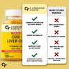 Carbamide Forte Cod Liver Oil Omega  3 FishOil 300mg (120 Softgels  Capsules ) with Vitamin D3 Lemon Flavour