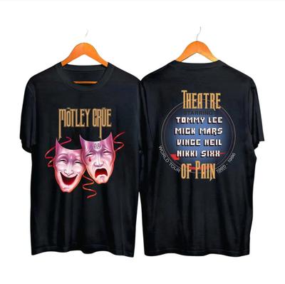 Винтажная футболка 1985 года Mötley Crüe Theatre of Pain Tour – Двусторонняя, тяжелая