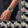 Water Diamond Calendar Full Diamond Face Roman Scale Alloy Steel Band Watch Male
