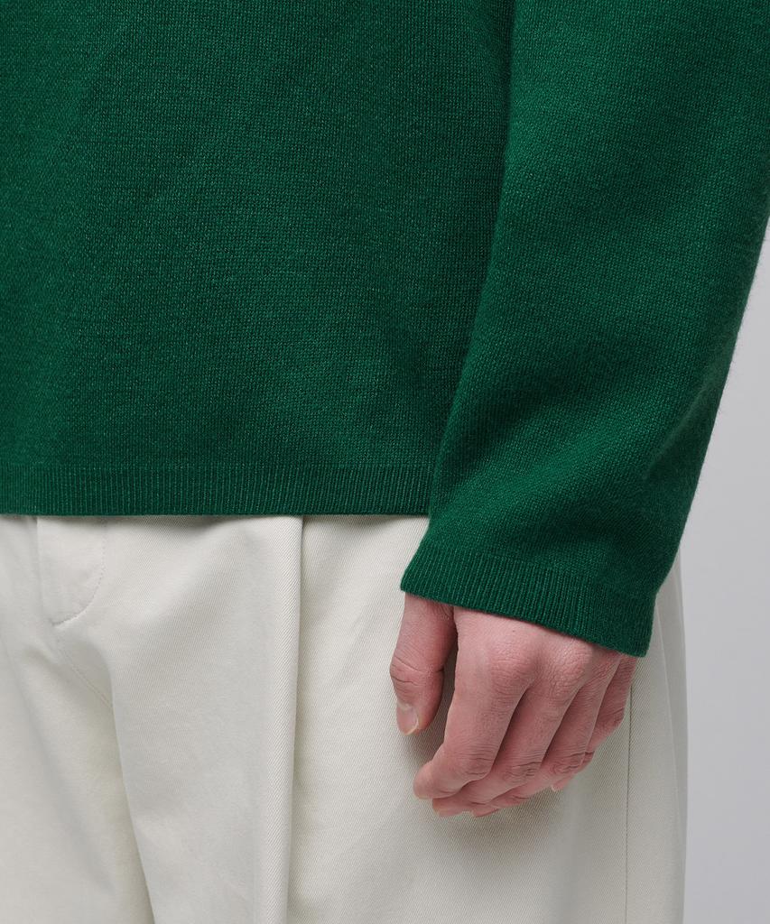 MUSINSA STANDARD Minimal Crew Neck Knit [Jolly Green]
